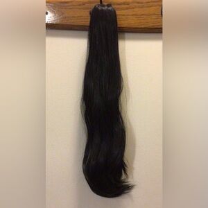Black 22 inch clip ponytail synthetic hair extension